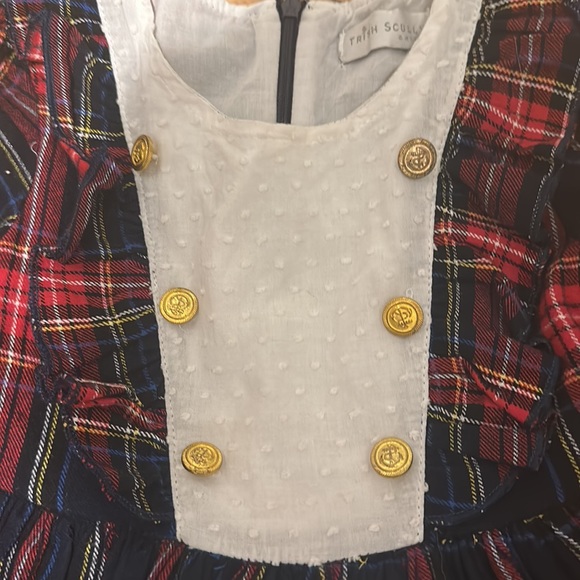 Trish Scully child size 4 Holiday tartan plaid dress - Picture 2 of 6